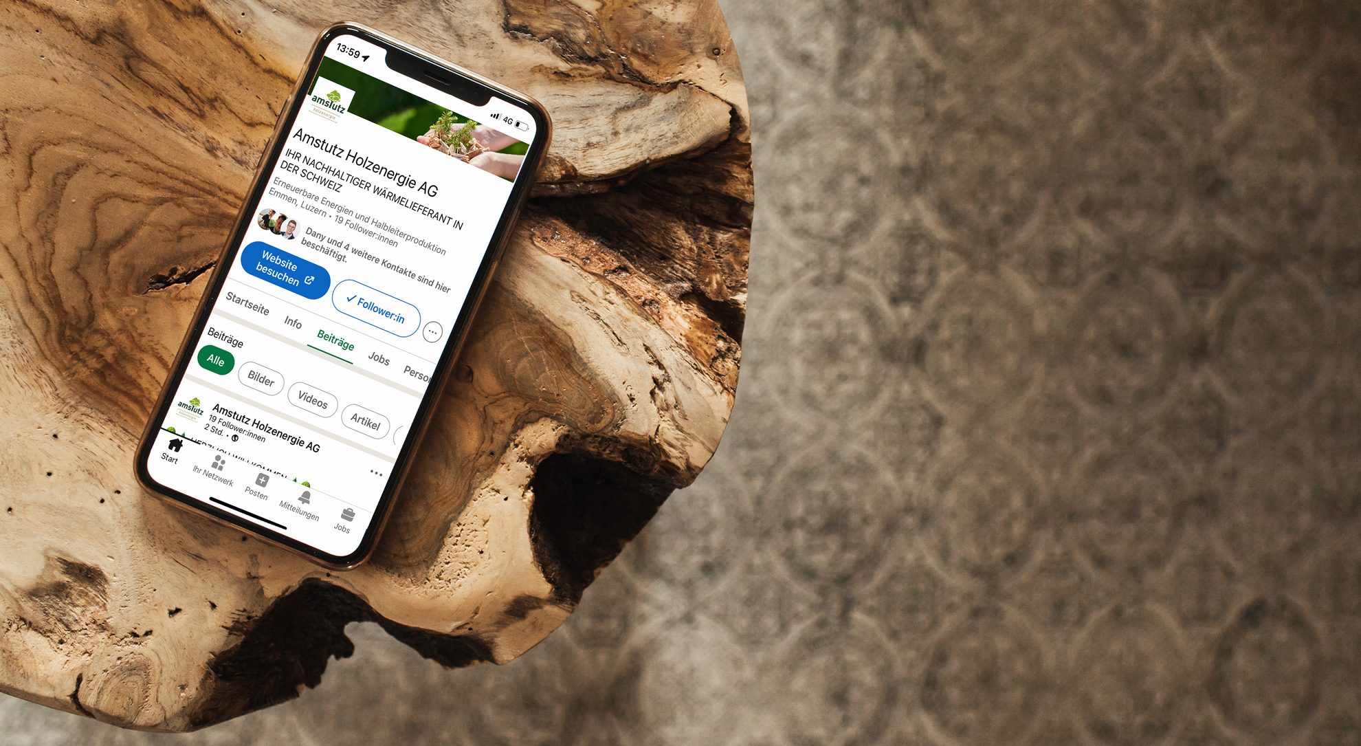 Amstutz Holzenergie AG, Social Media, LinkedIn
